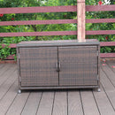 Shoe Rack Rattan Outdoor Sunscreen Waterproof Courtyard Locker Garden Balcony Storage Cabinet