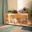 Storey Cat Villa Solid Wood Three Cat Cage Breeding Cage Cat House Cat Cabinet Household Large Free