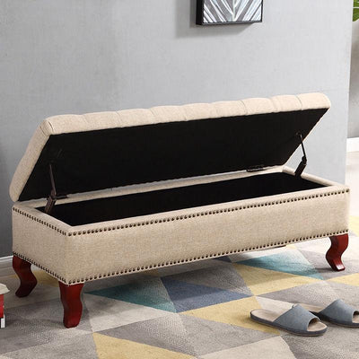 European Living Room Foot Change Shoe Stool Bedroom Bed Tail Sofa Stool American Cloakroom Storage