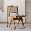 Nordic Rattan Chair Solid Wood Dining Chair Study Chairs Balcony Handmade Portable Chair Design