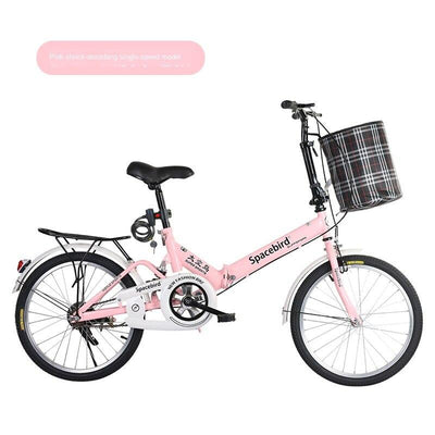 Folding 20-inch Adult Male Female Youth Student Shock Absorption Variable Speed Bicycle Small and