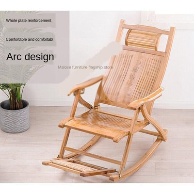 Sleeping Reclining Folding Lunch Break Free Household Balcony Leisure Elderly Bamboo Fu-shaped