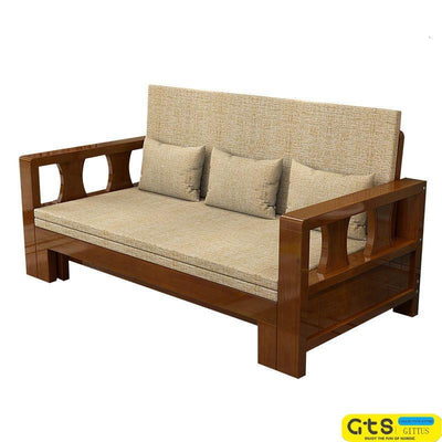 Solid Wood Sofa Bed Multifunctional Sofa Bed Simple Retractable Bed