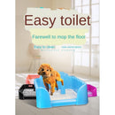 Pet Potty Urine Tray Automatic Teddy Supplies Urinal Basin Shit Small Medium Pet Flush Large Blue