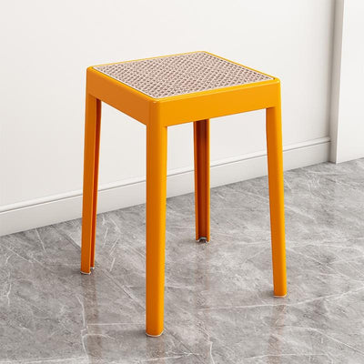 【Buy 3 Get 1 Free】Stackable Plastic Stool Minimalist Rattan Stool Living Room Thickened Round Stool