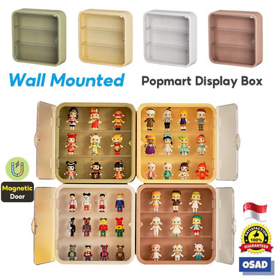 3 Layers Wall Acrylic Display Box Shelf Blind Box Popmart Figurines Display Case Storage with Rack