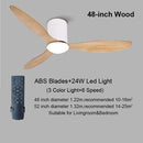 OROR Ceiling Fan With Led Light 48"/52" Ceiling Fan 3 Tone LED Light Remote Control