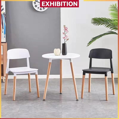 【BUY 3 GET 1 FREE】Nordic Plastic Chair | PP Material Dining Chair | Plastic Stool | Backrest