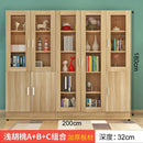 Bookcase Combination Simple Modern Living Room with Door Cabinet Glass Door Bookcase Economical