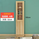 LAL Bookcase Bookshelf Cabinet Combination Office Solid Wood Filing Cabinet With Lock Glass Door