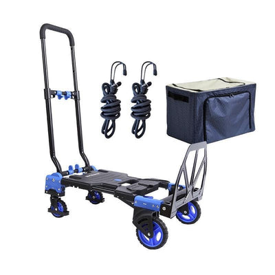 Household Foldable Trolley Big Capacity Multifunction Cart Loading 150kg Platform Trolley Can Adjust