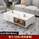 SENBIJU TV Cabinet Nordic Coffee Table Combination Gloss Tempered Glass Living Room Tv Console