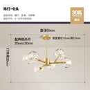 HJFA Living Simple Modern Bedroom Dining Room Crystal Glass Chandelier Magic Bean Light Luxury