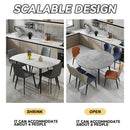 Retractable Slate Dining Table Round/Square Table Meeting Table Household Scratch And High