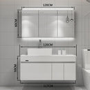 SENBIJU Nordic Combination Stainless Steel Cabinet Modern Minimalist Wash Face Lavatory Basin