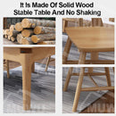 (MUWU) Solid Wood Folding Table And Chair Combination Nordic Style Restaurant Family Dining Table