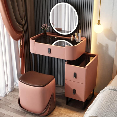 YICHANG Dressing Table With Mirror Light Luxury Vanity Table Simple Modern Bedroom Makeup Table With