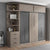 Wardrobe solid wood modern simple household bedroom sliding door integral cabinet economical storage