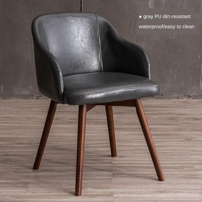 Nordic Fabric Negotiation Leisure Solid Wood Coffee Restaurant Computer Stool Home Modern Simple