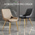 DF Upgrade Dining Chair With Gold Legs Waterproof Leather Nordic Chair Home Back Stool