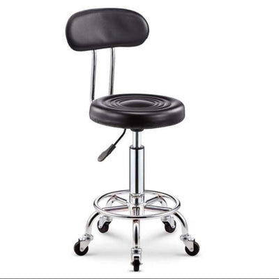 Leather Bar Stool Swivel Chair High Back Lifting Bar Chair Beauty Barber Shop Chair Round Stool With