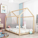 Solid Wood Children's Bed Baby Flatbed Ins Boys And Girls Princess Cabin Bed Home Floor Tatami