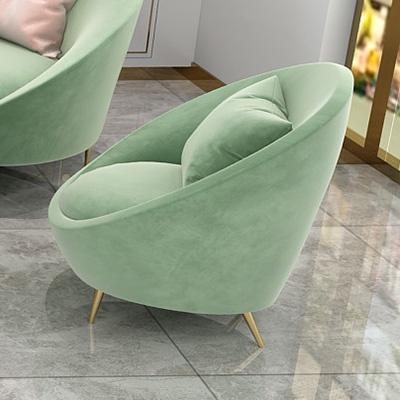 Koala Curved Fabric Sofa Clothing Store Beauty Salon Small Sofa Small Apartment Sofa