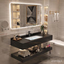 Modern Bathroom Cabinet Customized Stone Plate Ceramic Basin Wash Basin Integrated Hotel Toilet