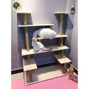 Cat Condo Solid Wood Cat Climbing Frame New Big Cat Nest Shelf Springboard Solid Wood Tangled Hemp