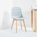 FORTUNE Nordic plastic chairs modern minimalist home backstool creative solid wood dining table