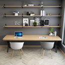 🎉Ready Stock🎉 Nordic Solid wood Computer Desktop Home bedroom Bookshelf Combination Double desk