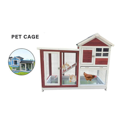 Pet House Household Dog Cat Bunny Nest Large House Rabbit Cage Villa Eazy Cleaning