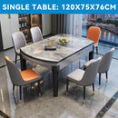 Retractable Dining Table Set 1.2m-1.5m