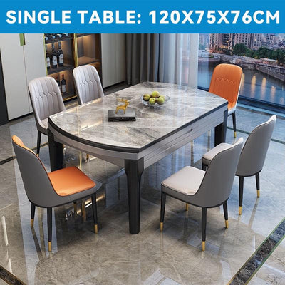 Retractable Dining Table Set 1.2m-1.5m