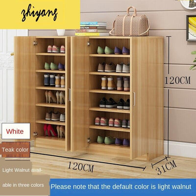 Solid Wood Multi-functional Multi-layer Simple Hallway Cabinet Economical Household Shoe Rack Large