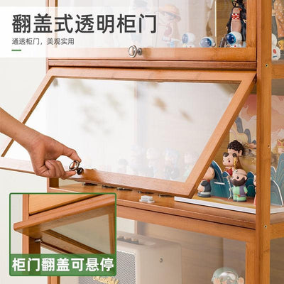 Cabinet Hand-made Display Stand Lego Acrylic Transparent Storage Cabinet Solid Wood Dust-proof