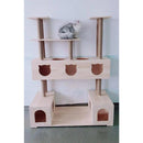 Cat Condo Solid Wood Cat Climbing Frame New Big Cat Nest Shelf Springboard Solid Wood Tangled Hemp