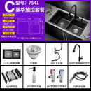 Dices Black Nano Double-slot Kitchen Hand-made Washing Basin Stainless Steel Household Oversized