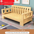 Solid Wood Sofa Bed Multifunctional Sofa Bed Simple Retractable Bed