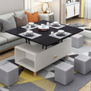 Multifunctional 3 in 1 Dining Table Home Folding Lifting Coffee Table Nordic Dual-purpose Telescopic