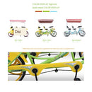 Aoweite 24 Inch Townhouse Four-seater Bicycle Double Row Steering Wheel Four-wheel Sightseeing Car