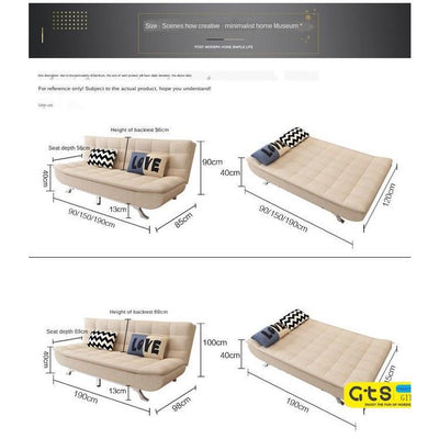 Foldable Sofa Bed Light Luxury Style Sofa Multifunctional Sofa