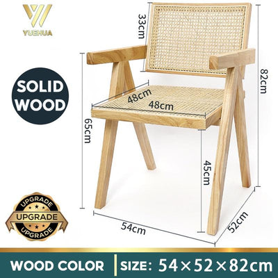 Nordic Rattan Chair Balcony Leisure Chair Lazy Solid Wood Sofa Chair Single Household Rattan