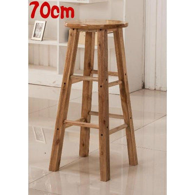 Solid Wood High Chair Fashion Home Chair Baby Booster Seat Creative Small Round Stool with Footrest