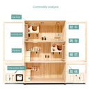 Luxury Villa Solid Wood Closed Cage Transparent Nest Wooden House Display Cat Cabinet