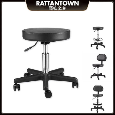 Bar High Stool Chair Liftable Beauty Salon Laboratory Chair PU surface metal bracket Rotating Roller