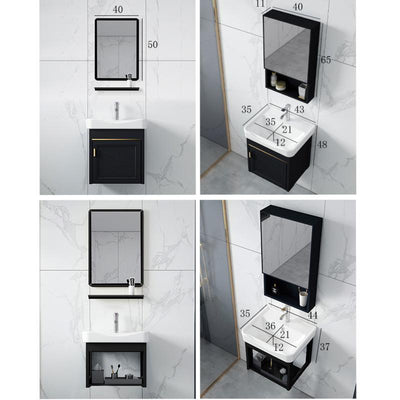 Family Small Toilet Basin Cabinet Combination Wall Mounted Ceramic Washstand Mini Balcony Simple