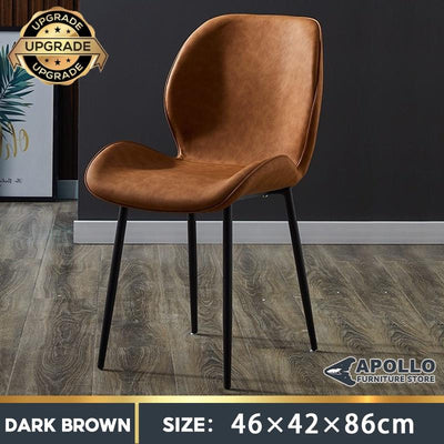 APOLLO PU Leather Dining Chair / Waterproof Designer Dining Chair / Wear-resistan Luxury Soft