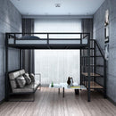 AUSITUR Iron Loft Bed With Double Upper Floor And Lower Hollow Iron Frame Bed