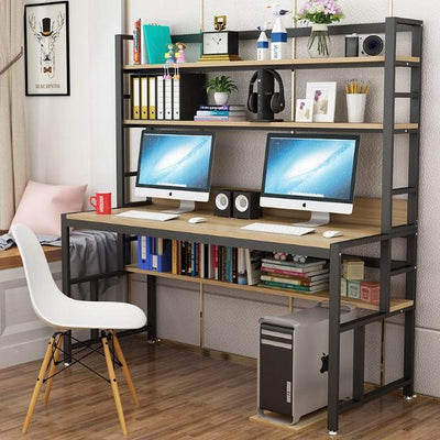 Student Writing Desk Simple Computer Table Desktop Home With Bookshelf Combination Desk